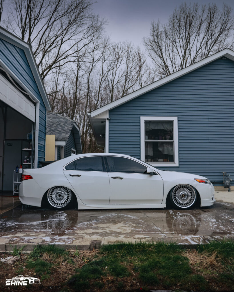 2003 White Acura TLX Auto Detailing - Passenger Side Far