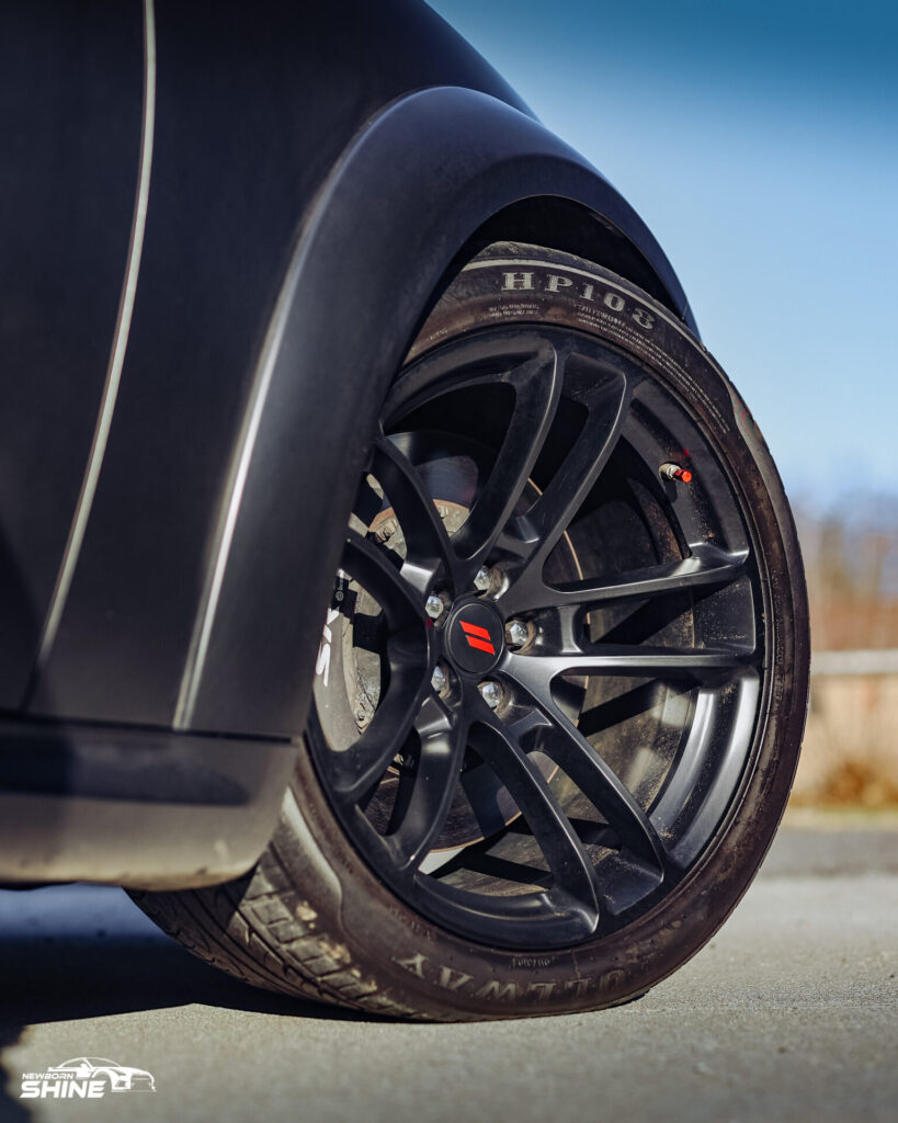 2020 Dodge Charger Scatpack Auto Detailing and Ceramic Coating - Passenger Front Wheel Mid