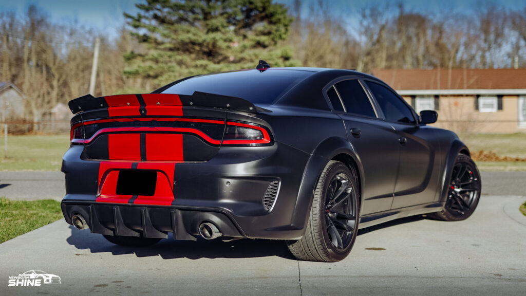2020 Dodge Charger Scatpack Auto Detailing and Ceramic Coating - Passenger Rear Half Mid