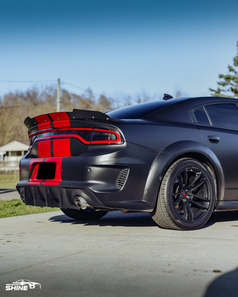 2020 Dodge Charger Scatpack Auto Detailing and Ceramic Coating - Passenger Side Rear Half 1