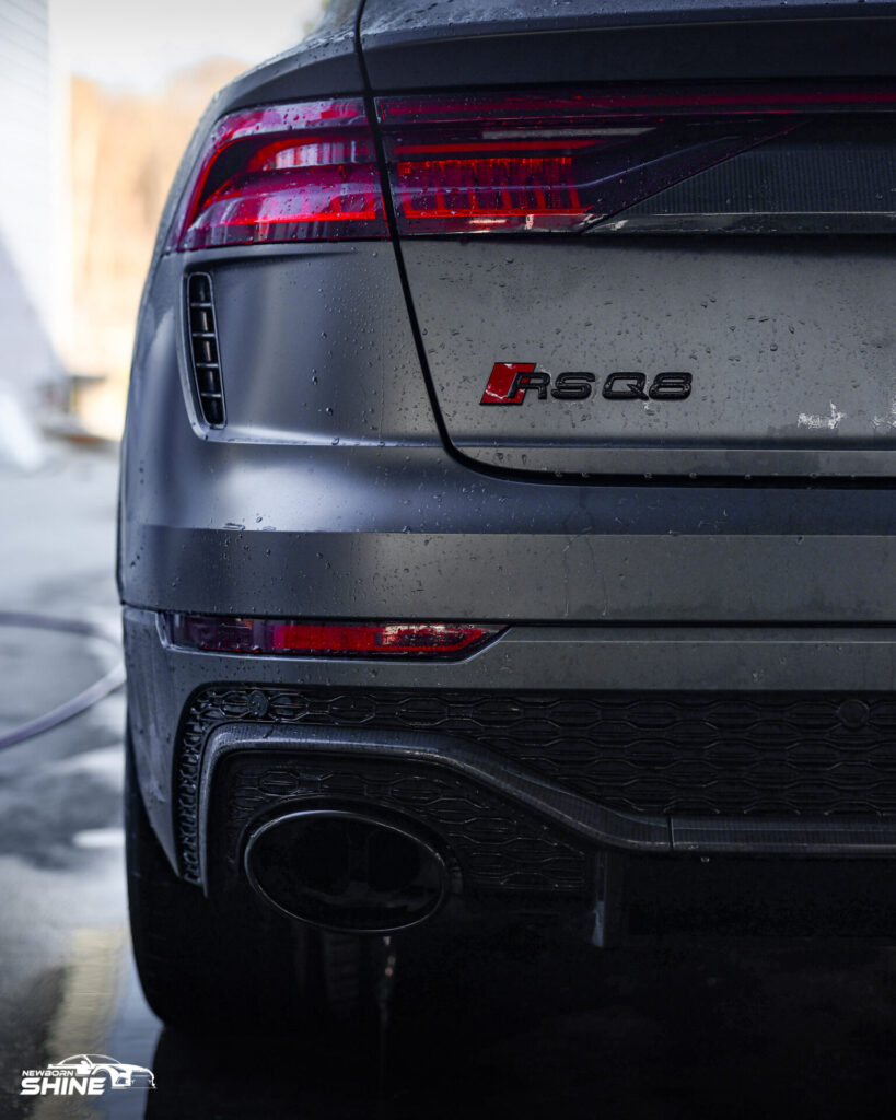 2020 Grey Audi RSQ8 Auto Detailing - Driver Rear Logo Mid 2