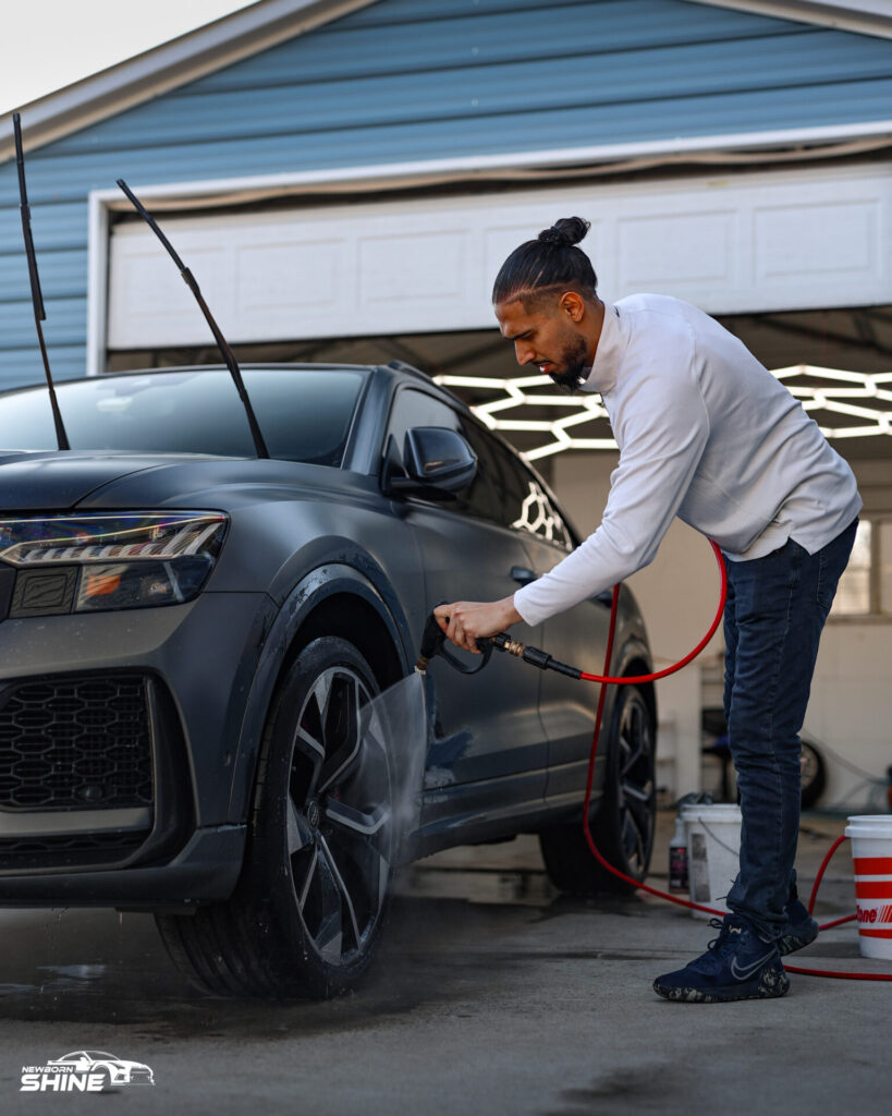 2020 Grey Audi RSQ8 Auto Detailing - Joey Wash 1-6