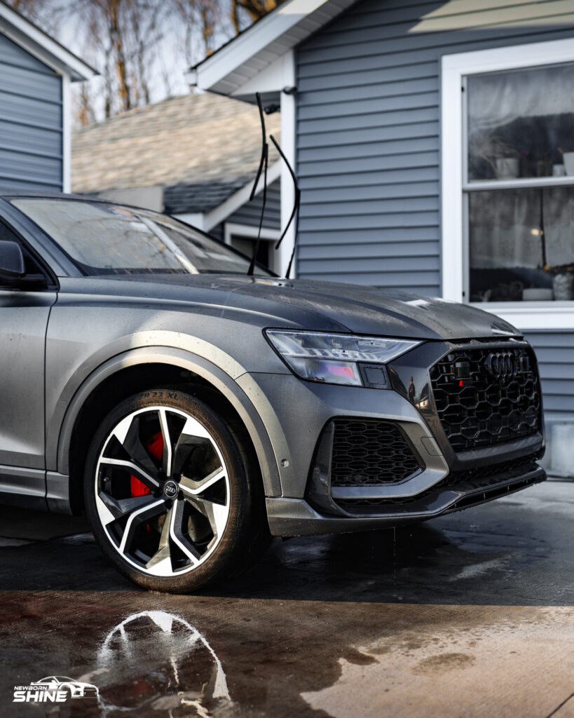2020 Grey Audi RSQ8 Auto Detailing - Passenger Front Half