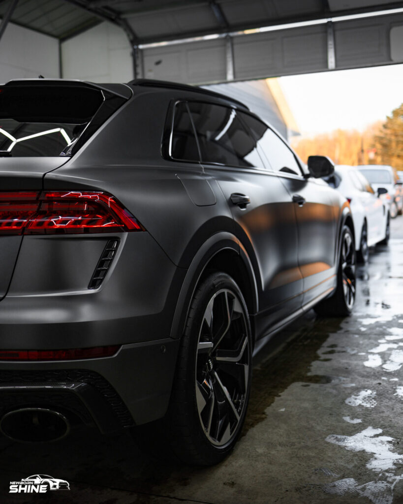 2020 Grey Audi RSQ8 Auto Detailing - Passenger Side Rear Half