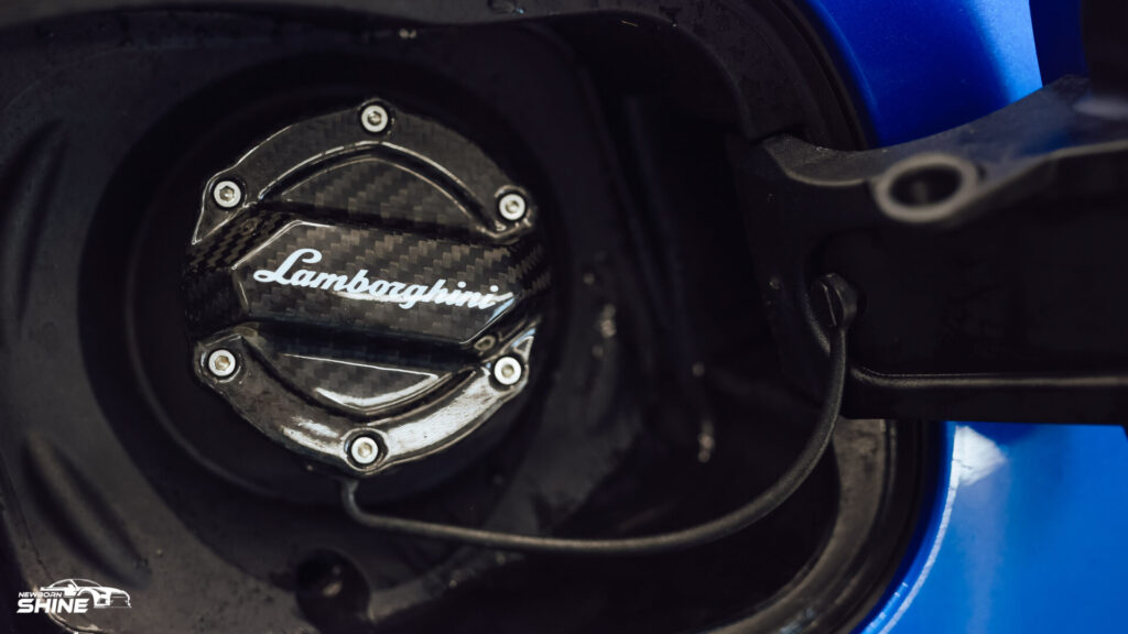 2021 Lamborghini Urus Auto Detailing and Ceramic Coating - Gas Cap Detailed