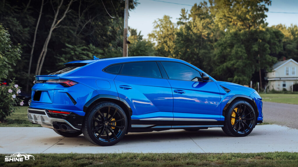 2021 Lamborghini Urus Auto Detailing and Ceramic Coating - Passenger Rear Half Far 2