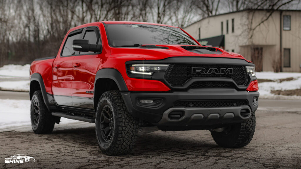 2022 Red RAM TRX Auto Detailing and Ceramic Coating - Front Passenger Half Mid