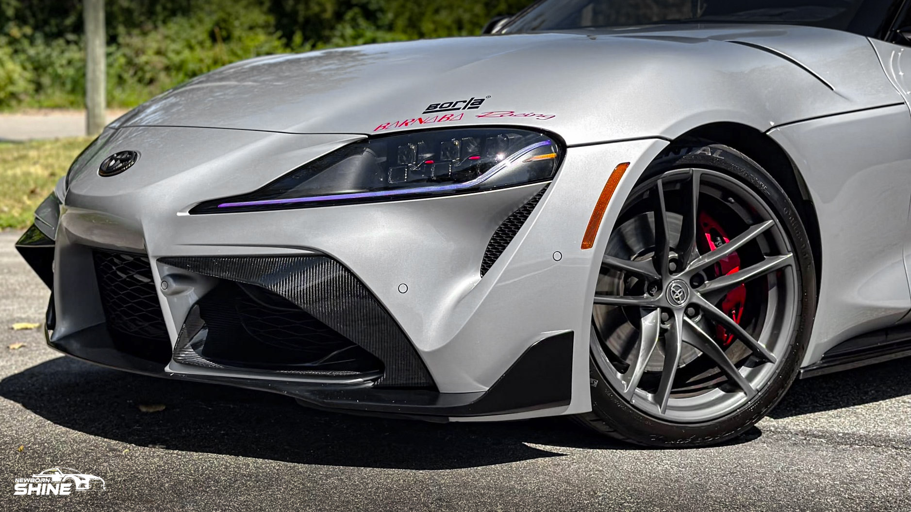 2022 Silver Toyota GR Supra Auto Detailing and Ceramic Coating - Driver Front Side Fender Mid